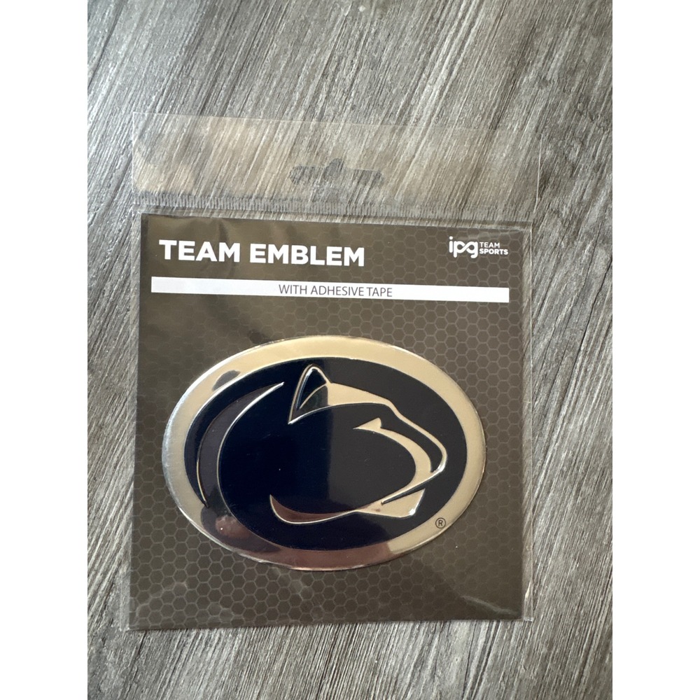 Penn State Nittany Lions Team Emblem IPG Sports Adhesive Car Decal Chrome Logo